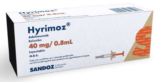 Hyrimoz 40 Mg/0.8 Ml Solución Inyectable Jeringa Prellenada