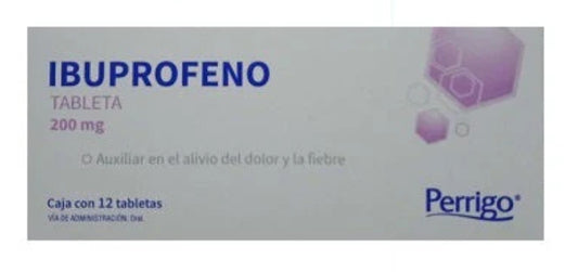 Ibuprofeno 200 Mg 12 Tabletas Genérico Perrigo