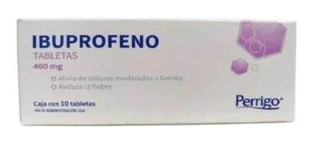 Ibuprofeno 400 Mg 10 Tabletas Genérico Perrigo