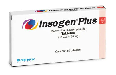 Insogen Plus 513/125 Mg 80 Tabletas