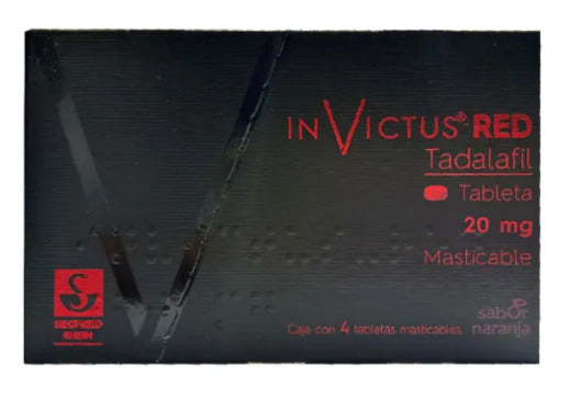 Invictus Red 20 Mg 4 Tabletas