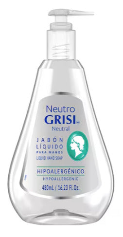 Jabón Líquido Para Manos Grisi Neutro 480 Ml