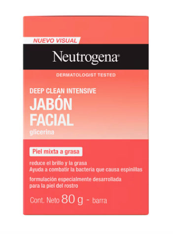 Jabón Neutrogena Facial Piel Mixta a Grasa 80 G