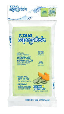 Jabón T-Taio Con Esponja Hidratante Pepino-Melón