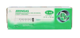 Jeringa Desechable Dl 5 Ml 21 G X 32 Mm 5 Piezas