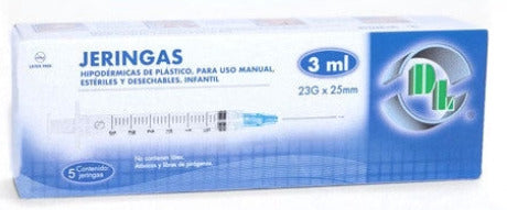 Jeringa Desechable Nipro 3Ml 23Gx25Mm