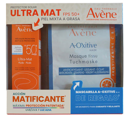 Kit Avène Ultramat Con Color + Mascarilla A-Oxitive