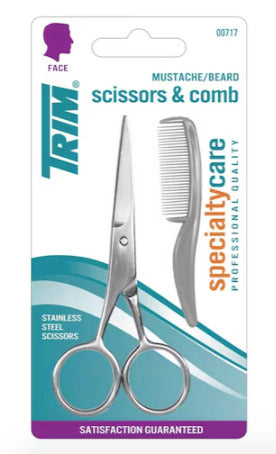Kit Tijeras y Peine Para Barba y Bigote Trim