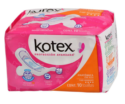 KOTEX ANATOMICA C ALAS  10
