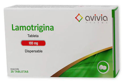 Lamotrigina 100 Mg 28 Tabletas Dispersables Genérico Avivia