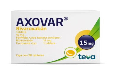 Axovar Rivaroxabán 15 Mg Caja Con 28 Tabletas