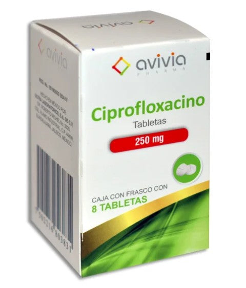 Ciprofloxacino 250 Mg 8 Tabletas Genérico Avivia