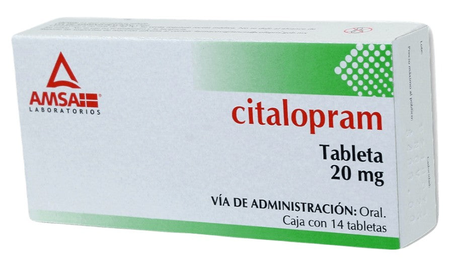 Citalopram 20 Mg 14 Tabletas Genérico Amsa