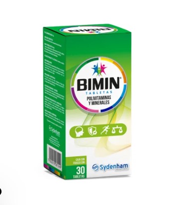 Bimin Polivitaminas/Minerales 30 Tabletas Genérico Sydenham