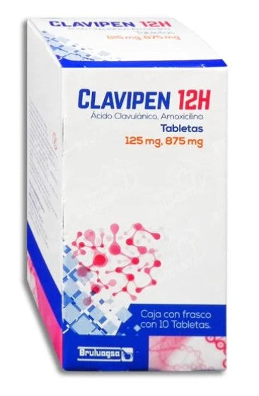 CLAVIPEN 12 HR (ACIDO CLAVULANICO, AMOXICILINA) 125MG, 875MG