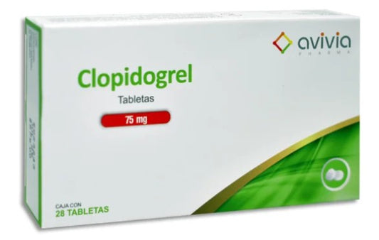 Clopidogrel 75 Mg 28 Tabletas Genérico Avivia