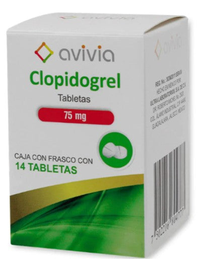 Clopidogrel 75 Mg Bliss 14 Tabletas Genérico