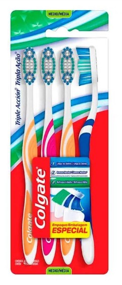 Cepillo Dental Colgate Triple Acción 4 Pack