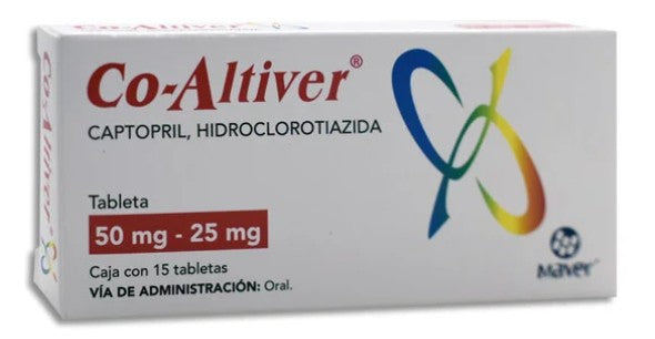 CO-ALTIVER 50MG-25MG (CAPTOPRIL HIDROCLOROTIAZIDA)