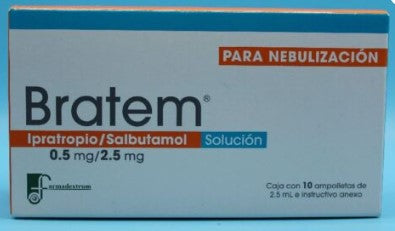 BRATEM (IPRATROPIO/SALBUTAMOL) 0.5MG/2.5MG