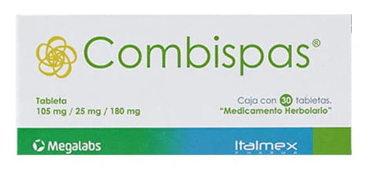 Combispas 105/25/180 Mg 30 Tabletas