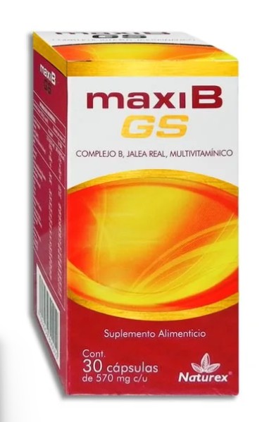 Complejo B/Jalea Real/Multivitamínico Suplemento Alimenticio 30 Cápsulas Genérico Naturex