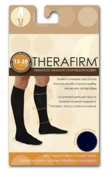 Calcetin Therafirm Mediana Compresión (15-20 Mmhg) Caballero Talla Mediana Color Marino