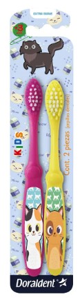 Cepillo Dental Dorald Infantil Perro-Gato 2 Piezas