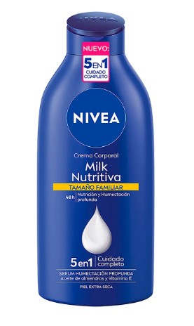 Crema Corporal Humectante Nivea 5 En 1 Body Milk Piel Extra Seca 650 Ml