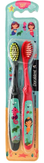 Cepillo Dental Doraldent Infantil Figura Niña 2 Piezas