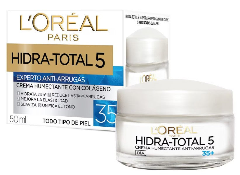 Crema Loreal Hidra Total 5 Anti-Arrugas 35+ Años 50 Ml