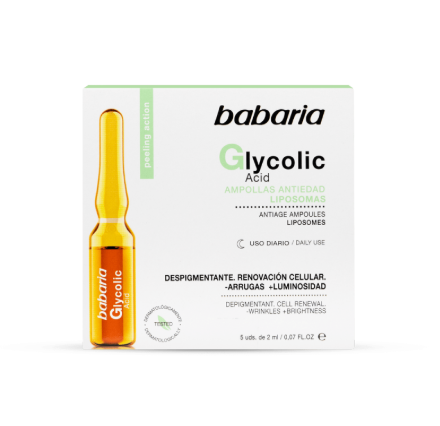 Ácido Glycolic Babaria 5 Ampolletas 2 Ml
