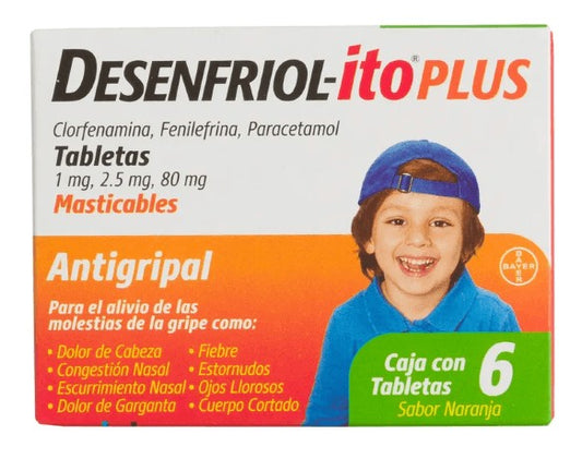Desenfriol-Ito Plus Naranja 6 Tabletas Masticables
