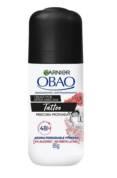 Desodorante Garnier Obao Tattoo Frescura Profunda Roll On 65 G