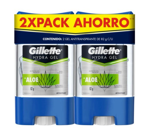 Desodorante Gillette Hydra Gel Aloe Stick 82 G 2 Pack