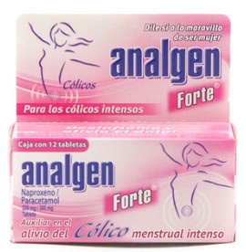 Analgen Forte Cólicos Menstruales Intensos 12 Tabletas