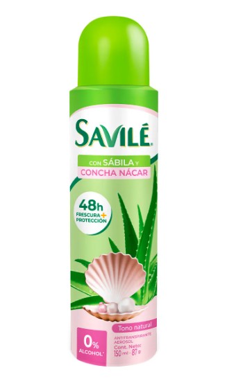 Desodorante Savilé Sábila-Nácar Natural Spray 150 Ml