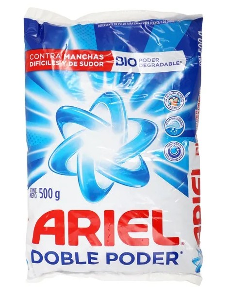 DETERG ARIEL DOBLE PODER 500G B
