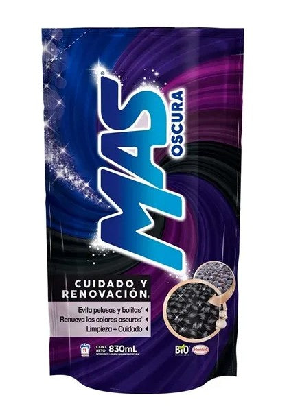 Detergente Líquido Mas Oscura Intensos 830 Ml