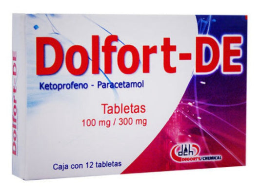 DOLFORT-DE (KETOPROFENO, PARACETAMOL) 12 TAB 300/100 MG