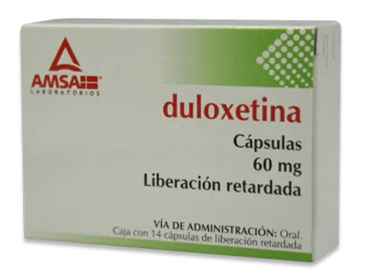 Duloxetina Liberación Prologada 60 Mg 14 Cápsulas Genérico Amsa