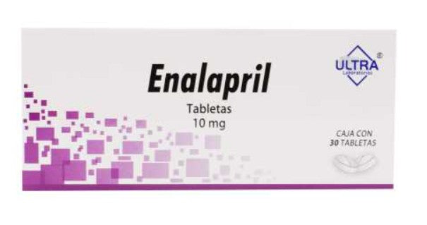 Enalapril 10 Mg 30 Tabletas Genérico Ultra Lab