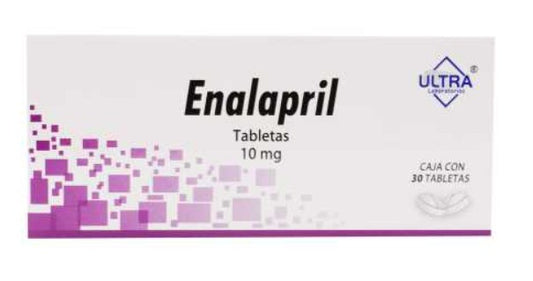 Enalapril 10 Mg 30 Tabletas Genérico Ultra Lab