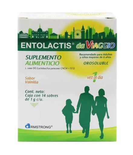 Entolactis Viaggio Suplemento Alimentico Vainilla 14 Sobres 1 G