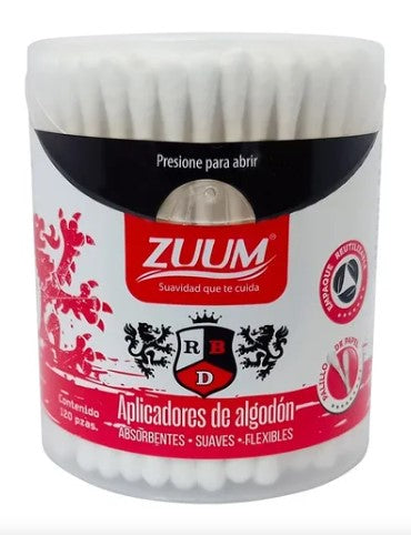 Aplicadores de Algodón Zuum RBD con 120 piezas
