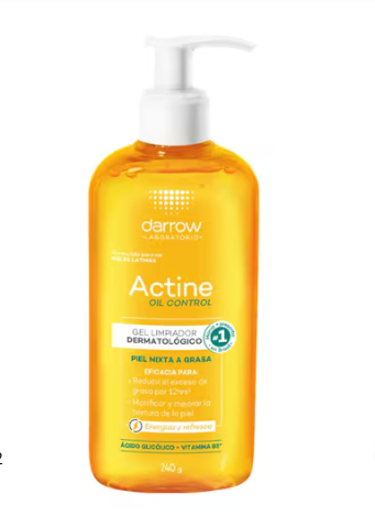 Actine Oil Gel Darrow Piel Mixta A Grasa Barra 240 G
