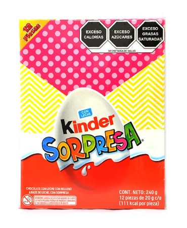 Chocolate Kinder Sorpresa Barbie 12 Piezas