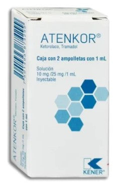 Atenkor 10/25 Mg Solución Inyectable 2 Ampolletas 1 Ml