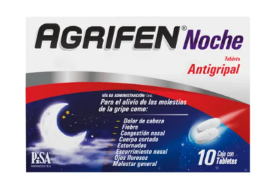 Agrifen Noche 500/5/4 Mg 10 Tabletas