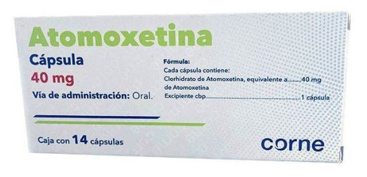Atomoxetina 40 Mg 14 Cápsulas Genérico Corne